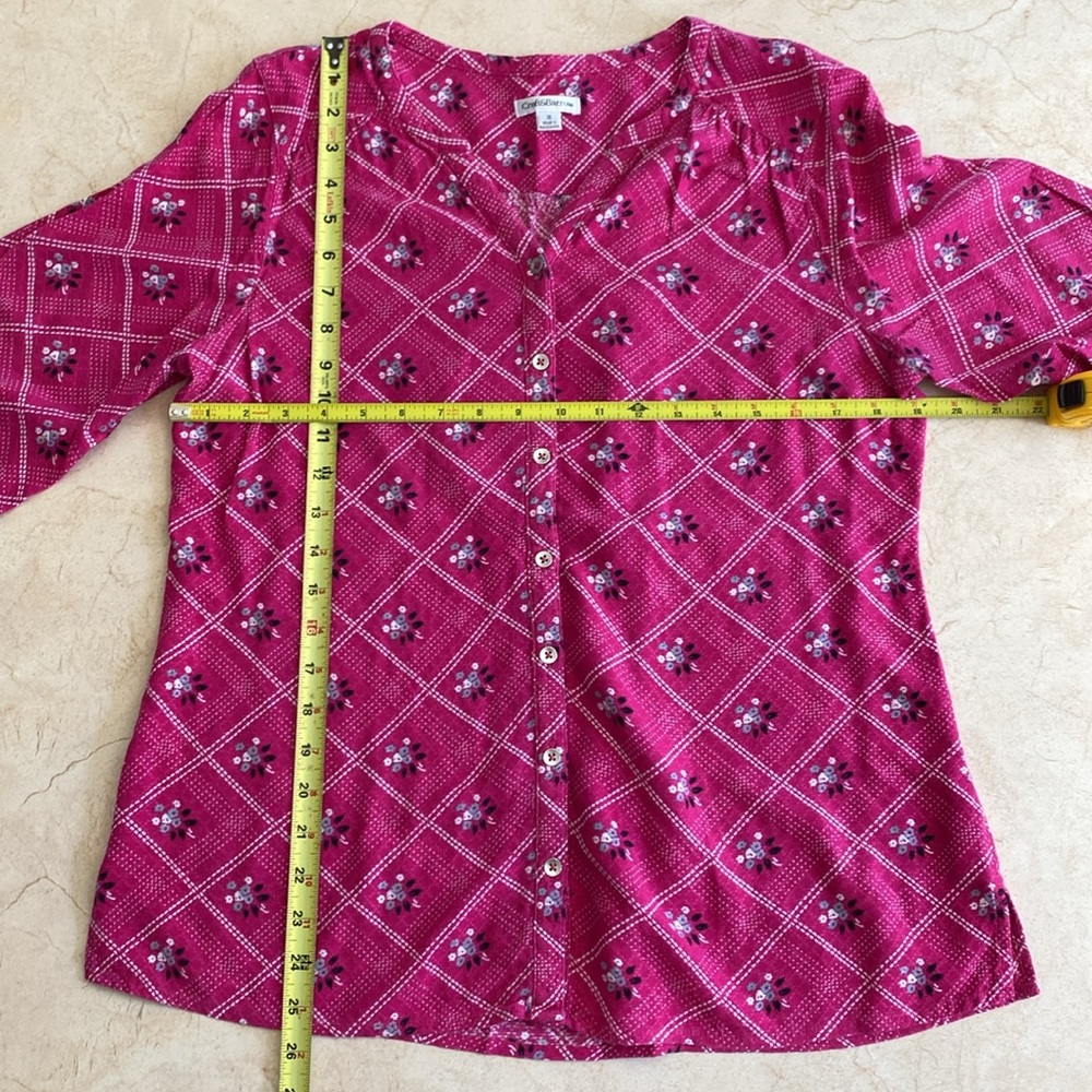 Craft & Borrow Pink Button Top - Picture 9 of 11